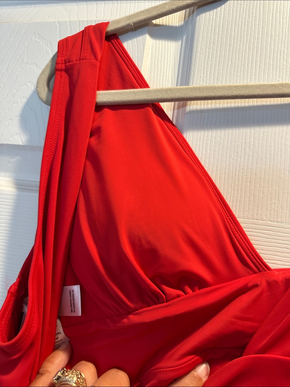Andie Mykonos Red One-Piece Plunge Bathing Suit M Swimsuit - Picture 8 of 10